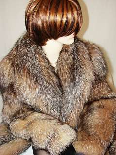 SOFT Carabelas Crystal FOX fur coat jacket Amazing  