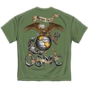  Eagle USMC Green   Military T Shirt