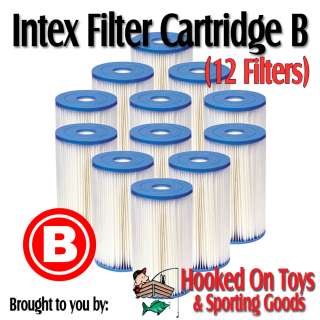 12 pack Intex Replacement Pool Filter Cartridge Type B  