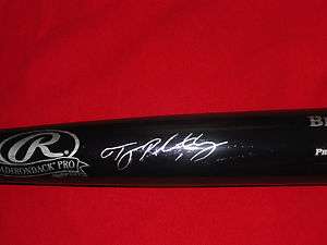 Tyler Pastornicky Signed Rawlings Black Big Stick Bat Atlanta Braves 