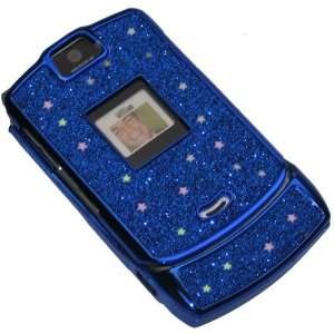  Motorola V3 RAZR Crystal Protective Case Star (Blue 