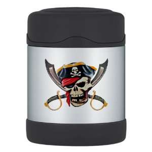   Jar Pirate Skull with Bandana Eyepatch Gold Tooth 