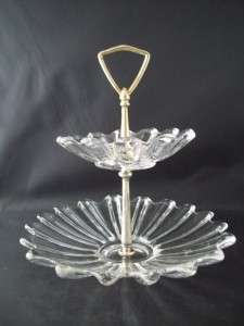 FEDERAL Glass CELESTIAL Two Tier Candy Dish Tidbit Dish  