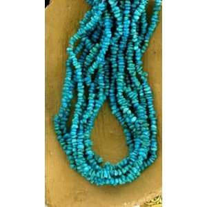  5 6mm KINGMAN TURQUOISE NUGGET BEADS TEAL BLUE 