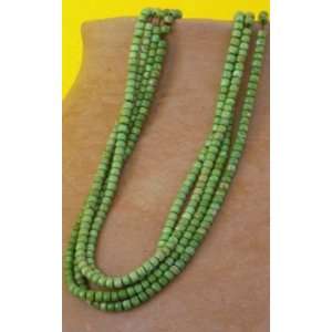    MEXICAN TURQUOISE PUEBLO BEADS OLIVE LIME GREEN~ 