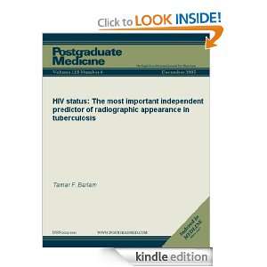 HIV status The most important independent predictor of radiographic 