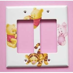 NEW Baby Pooh Piglet Tigger Decorative DOUBLE Rocker GFI Switchplate 