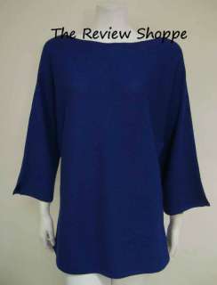 St John Santana Knit Dolman Sweater Top Blouse Royal Blue L  