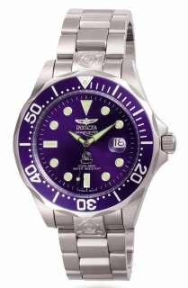 Invicta 3045 Mens Grand Diver Automatic Blue Dial Stainless Steel 