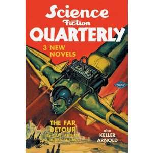 Science Fiction Quarterly Rocket Man Attacks   Poster 