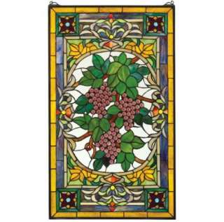 Stained Glass Window Art 478 Pieces Cabochon Grapes Tuscan Style 