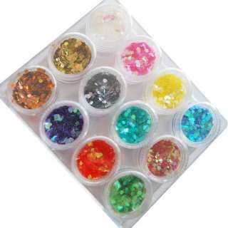  Glitter Shiny Powder Dust Nail Art Tool Kit Acrylic UV Decoration