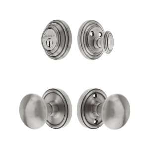   Fifth Avenue Knobs Keyed Alike in Antique Pewter with 2 3/8 Backset