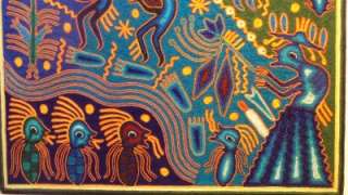 24 HUICHOL YARN PAINTING mexican colorful folk art  