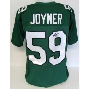 Seth Joyner Autographed Jersey   Kelly Green SI   Autographed NFL 
