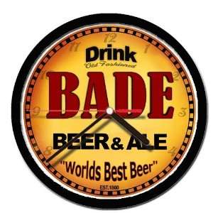  BADE beer and ale wall clock 