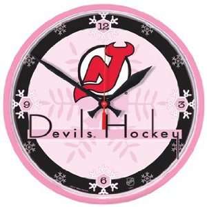  NHL New Jersey Devils Clock   Pink Style Sports 