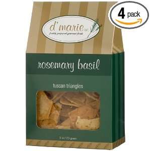 Marie Tuscan Triangles, Rosemary Basil, 6 Ounce Boxes (Pack of 4 