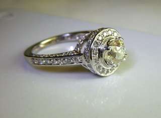 stunning art deco style old european cut diamond engagement ring