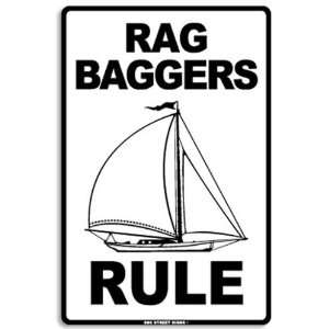  Seaweed Surf Co Rag Baggers Rule Aluminum Sign 18x12 