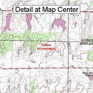  USGS Topographic Quadrangle Map   Sullivan, Ohio (Folded 