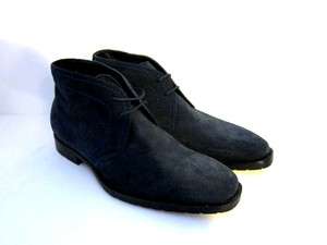 Hugo Boss Clenno Dark Blue Suede Mens Ankle Boots Shoes 12 EU 45 New 