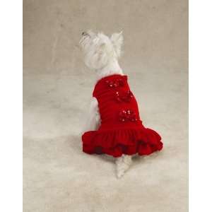  RED   SMALL   Velouria Bow Party Dress