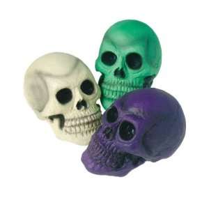 New Halloween Horror Decor Green Prop Skull Decoration 