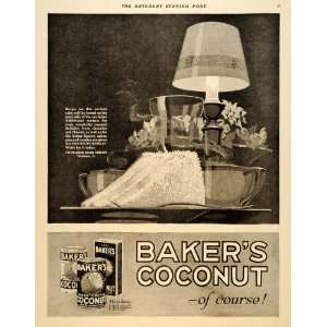 1921 Ad Bakers Coconut Franklin Baker Philadelphia   Original Print 