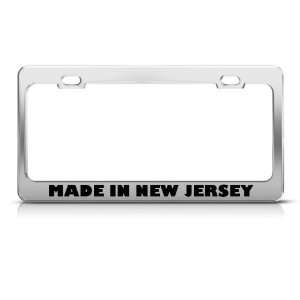  Made In New Jersey license plate frame Stainless Metal Tag 