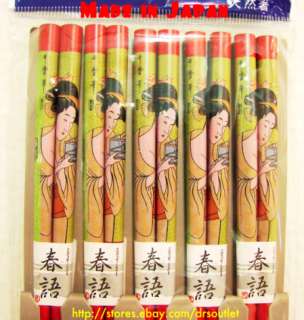 Gift Set of 5 Japanese GEISHA Girls Bamboo Chopsticks  