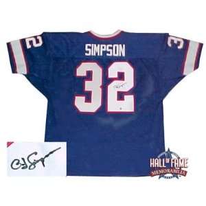 OJ Simpson Autographed/Hand Signed Throwback Blue Jersey