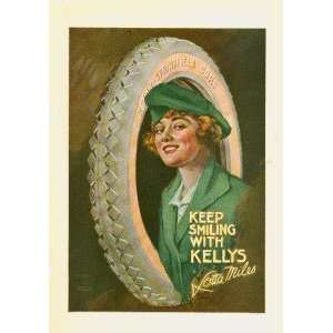  1919 Advertisement Keep Smiling With Kellys Tires 