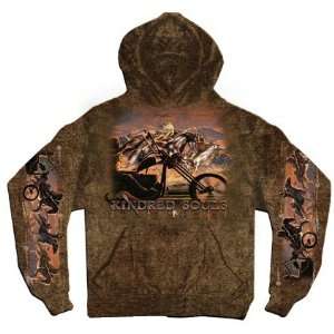  Hot Leathers Brown Large Kindred Souls Pocket Hoodie Automotive