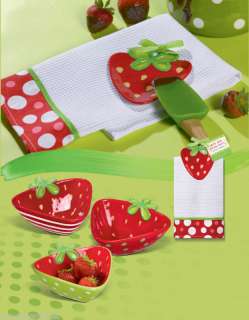 Spoon Rest & Dish Hand Towel Strawberry Gift Set  