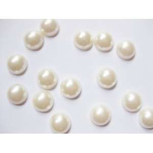  300PC Off White Flat Back Pearls 12mm fbp2 Arts, Crafts 