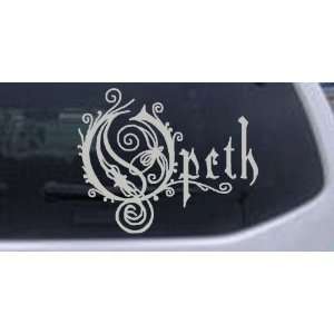 Opeth Band Logo Car Window Wall Laptop Decal Sticker    Silver 6in X 