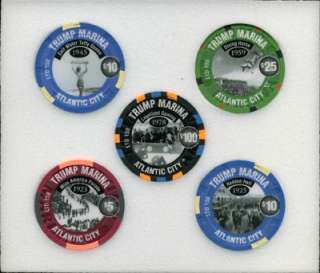 Casino Chips Very Rare Trump Marina Chip set LTD 100  