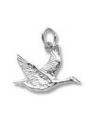 Rembrandt Charms Canada Goose Charm   Sterling Silver