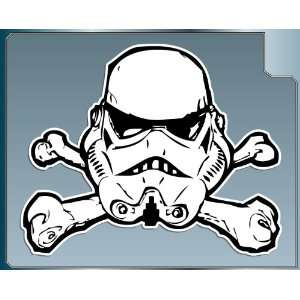 Stormtrooper Helmet & Crossbones Vinyl Decal Star Wars Stickers 6 inch
