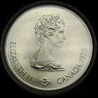 1975 CANADA OLYMPICS $5 SILVER .7226 ASW GEM BU C762