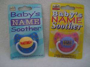 Personalised Baby Dummy Soother Pacifier Names A to Z  