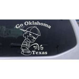 Silver 22in X 22.0in    Go Oklahoma Pee On Texas Car Window Wall 