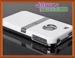   Case Chrome Cover Stand Rubberized Frame Clip for iPhone 4S 4  