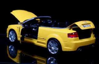Audi RS4 Cabriolet   MAISTO Diecast 118 Scale   Yellow  