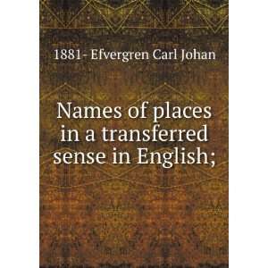  Names of places in a transferred sense in English; 1881 