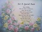FOR A SPECIAL AUNT PERSONALIZ​ED POEM BIRTHDAY GIFT