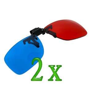  GTMax 2x 3D Red/Cyan Glasses Clip On for watching 3D 
