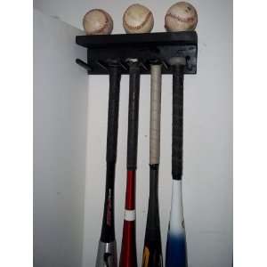  Wood Storage Large Full Size Bat Rack Holds 5 Bats and 3 