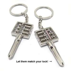  (Price/2pcs)Aspire Novel Key With Abacus Keyrings For 